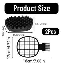ZHLKHIOP stainless steel needle brush close-up soothes scalp.