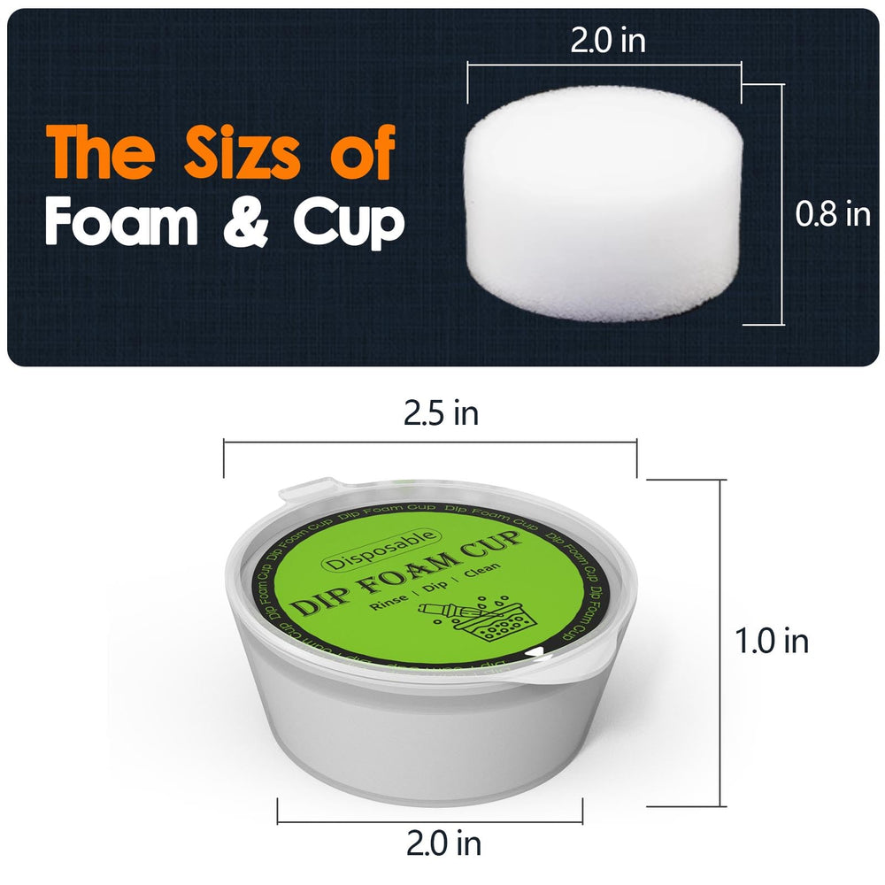 ZHOOGE Dip Foam Cups soft foam cleaning protects needle tips during use.