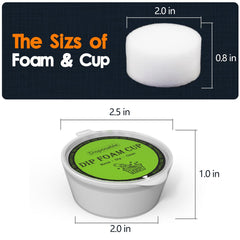 ZHOOGE Dip Foam Cups soft foam cleaning protects needle tips during use.