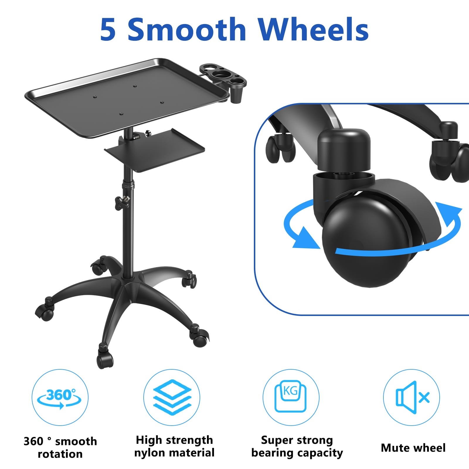 ZHOOGE salon tray cart storage platform keeps tools organized and within reach.