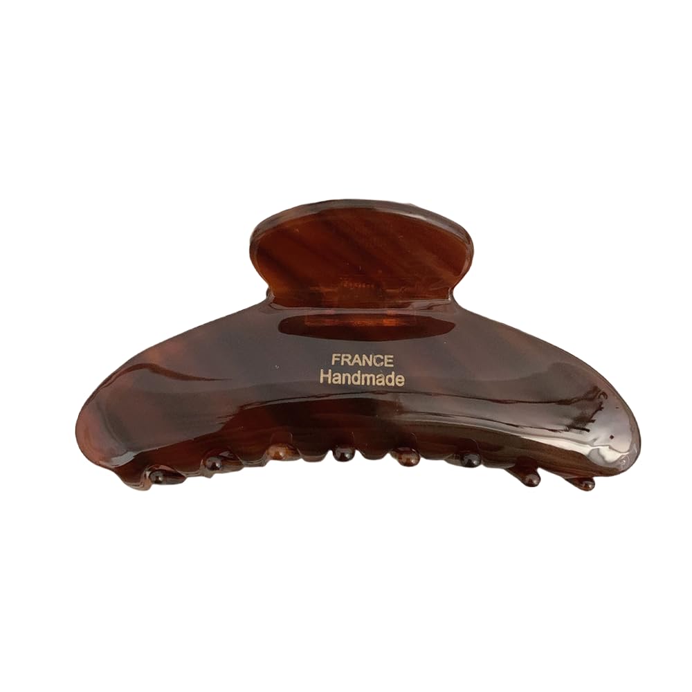 ZHOUMEIWENSP French large claw clip caramel front view for strong hold