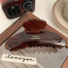 ZHOUMEIWENSP French large claw clip caramel wear on thick hair for secure style