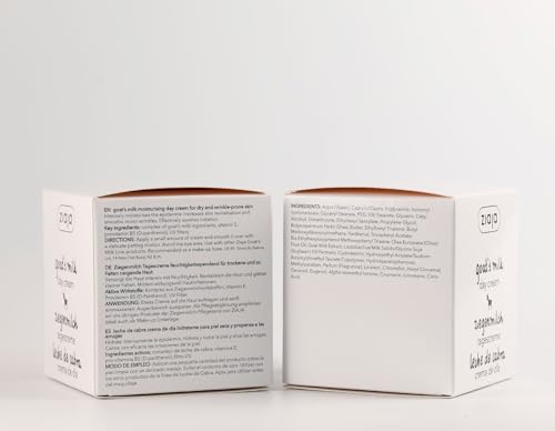 Ziaja Goat's Milk Day Cream texture swatch reveals creamy, soothing feel.