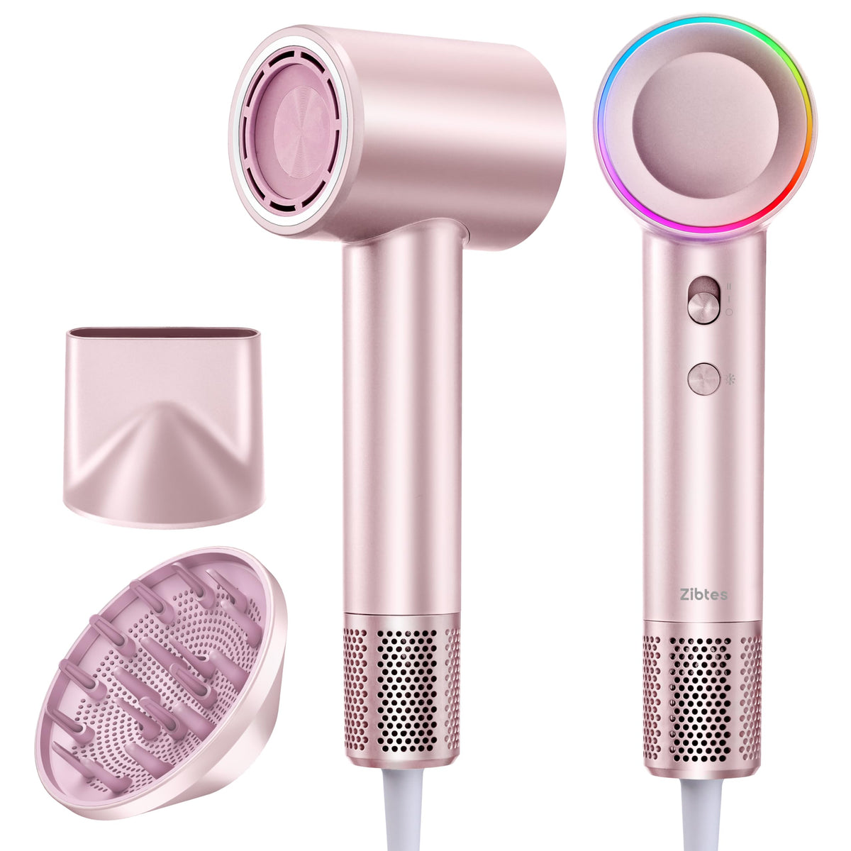 Zibtes high-speed hair dryer with 160k RPM motor for ultra-fast drying