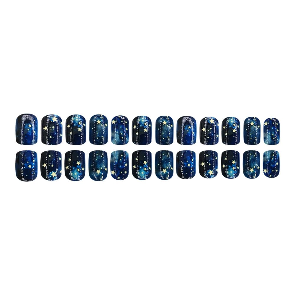 ZIFANHU 24-piece press-on nails kit ready for instant wear