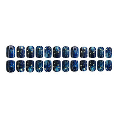 ZIFANHU 24-piece press-on nails kit ready for instant wear