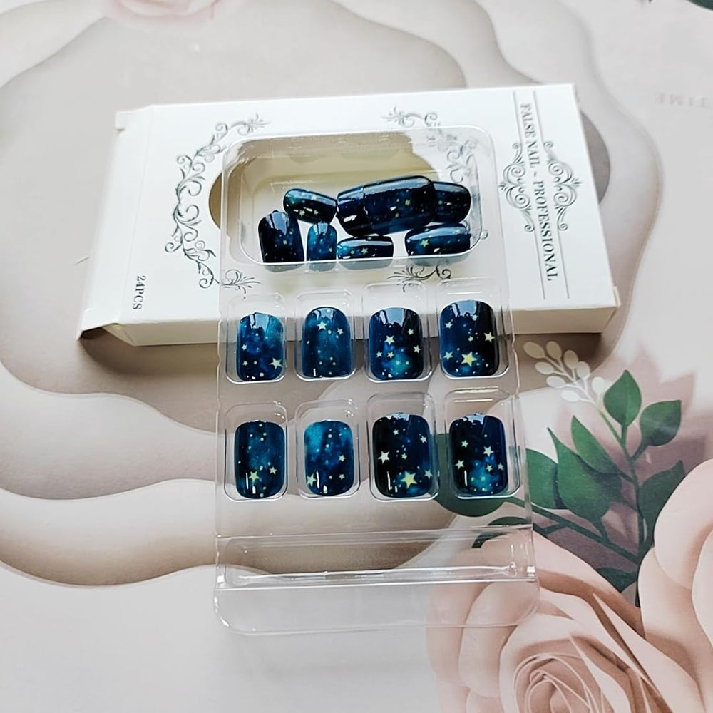 ZIFANHU starry sky nails ideal for party or date night