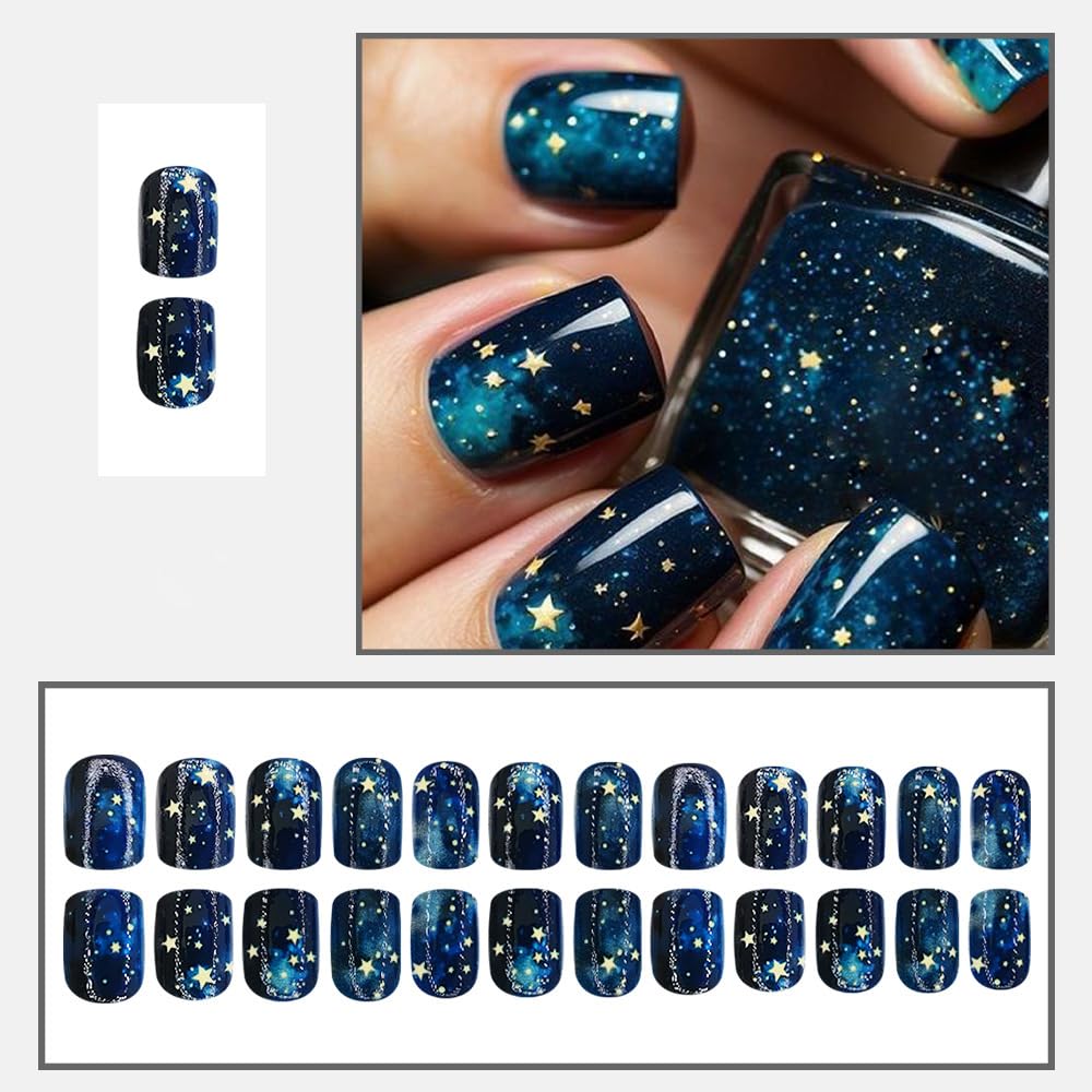 ZIFANHU 24-piece fake nails set with varied sizes for a precise fit