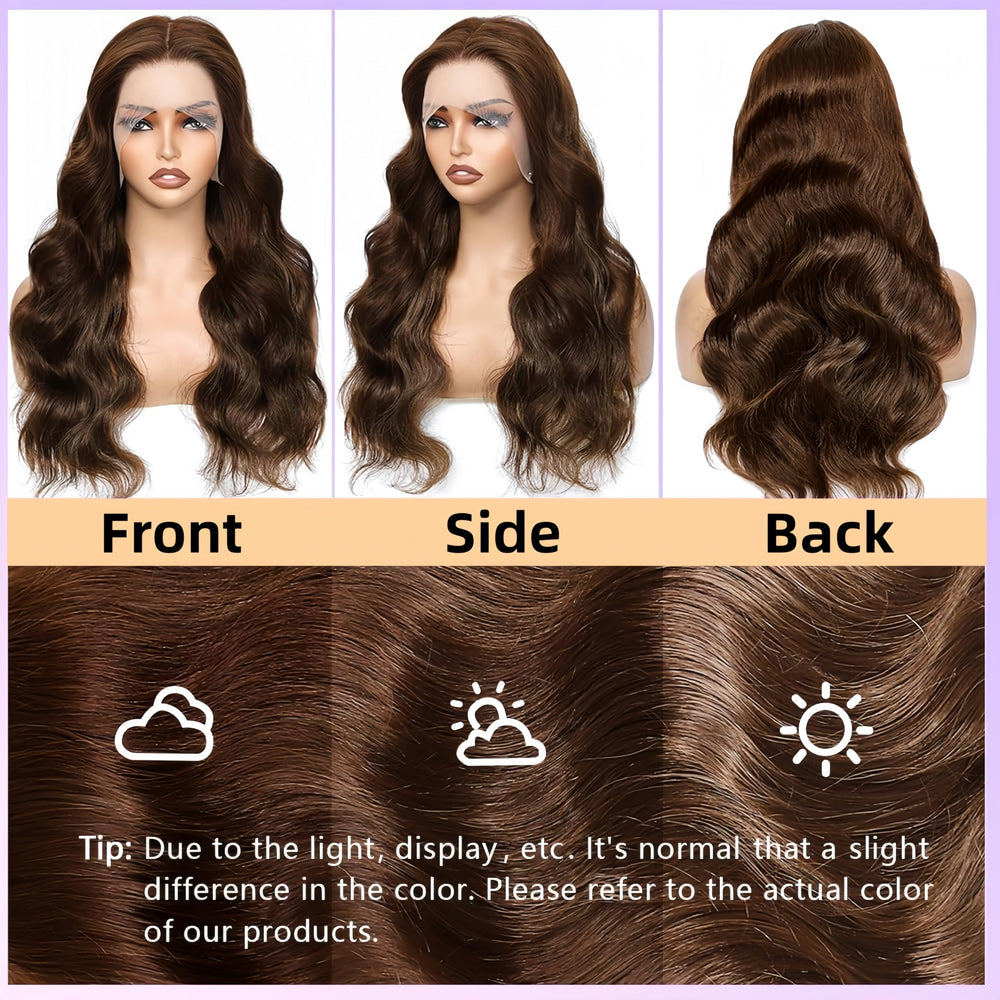Zihomha versatile brown wig ideal for travel, weddings, or festivals