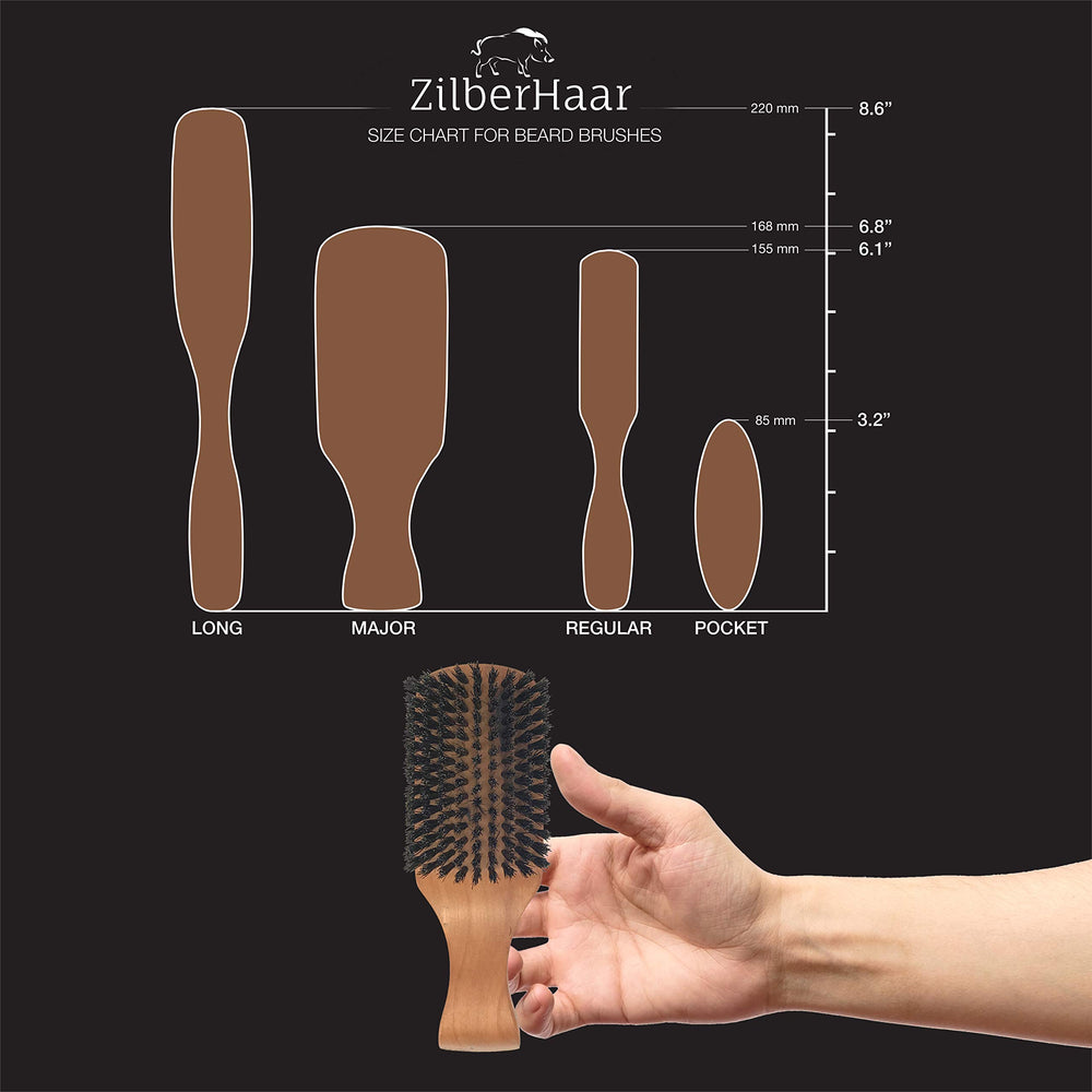 ZilberHaar Major pearwood handle adds luxury while gentle scalp exfoliation improves comfort.