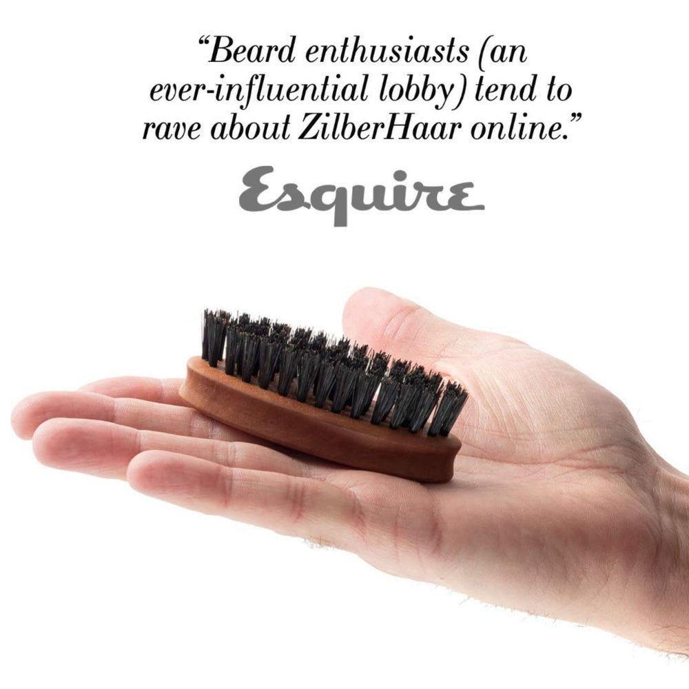 ZilberHaar stiff boar bristles brush detail highlights effective beard untangling