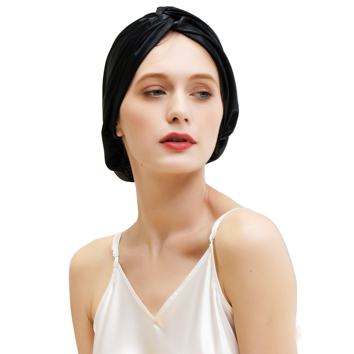 ZIMASILK 22 momme silk bonnet close-up highlighting smooth surface for reduced friction
