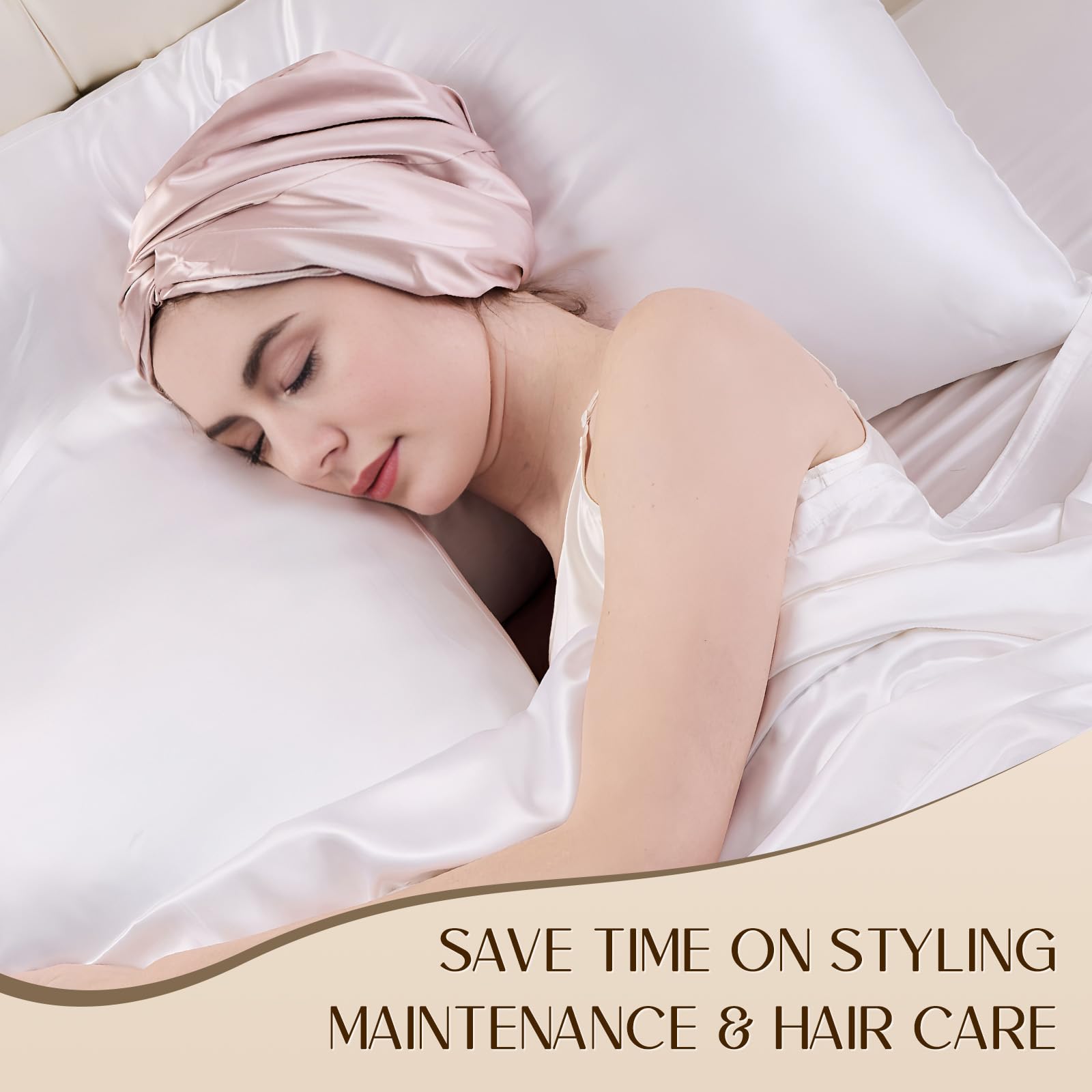 ZIMASILK hypoallergenic OEKO-TEX silk bonnet safe for sensitive scalps