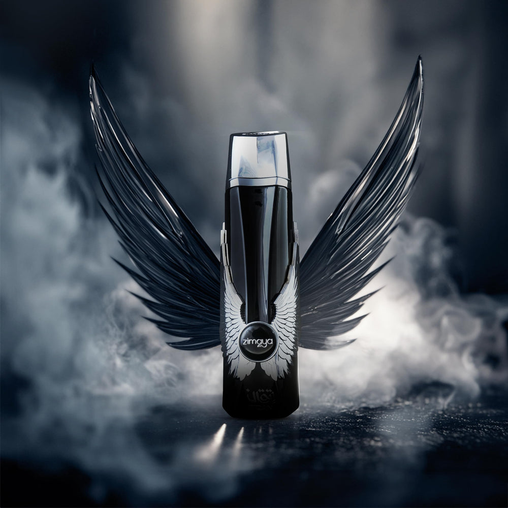 Zimaya Itqan Noir display at checkout emphasizes a versatile unisex fragrance choice.