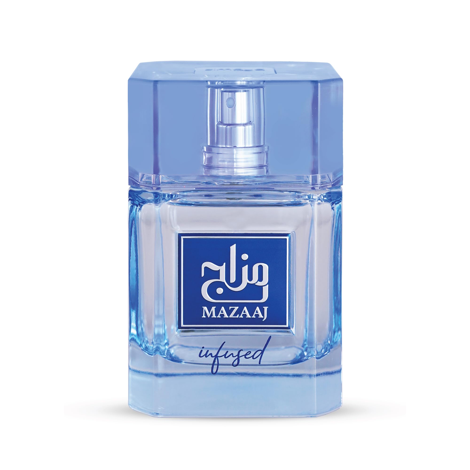 Zimaya Mazaaj Infused for Men bottle — citrus-forward opening for an energizing daytime mood.