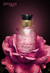 Zimaya Rose of Dreams Pour Femme rose-buds close-up, evoking romantic spring vibes.