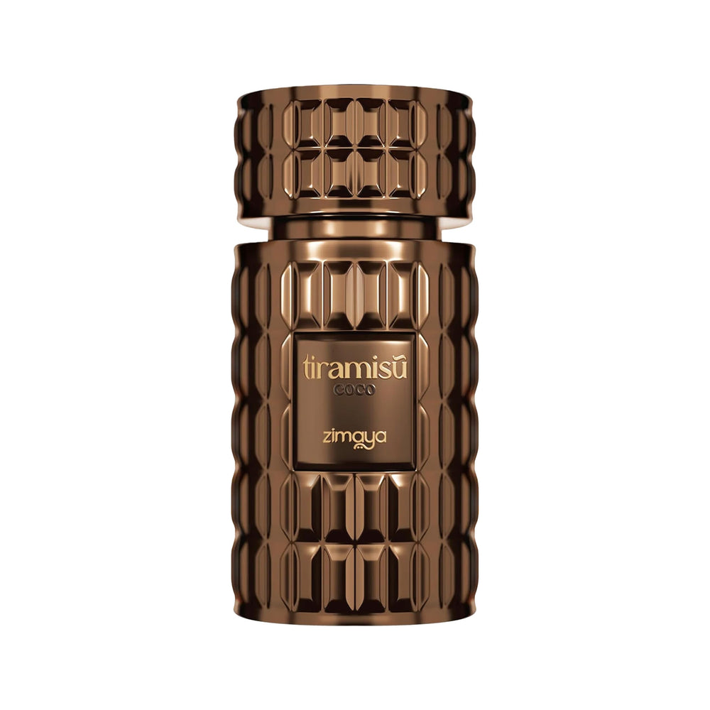 Zimaya Tiramisu Coco bottle front view ideal for evening wear inspiration.