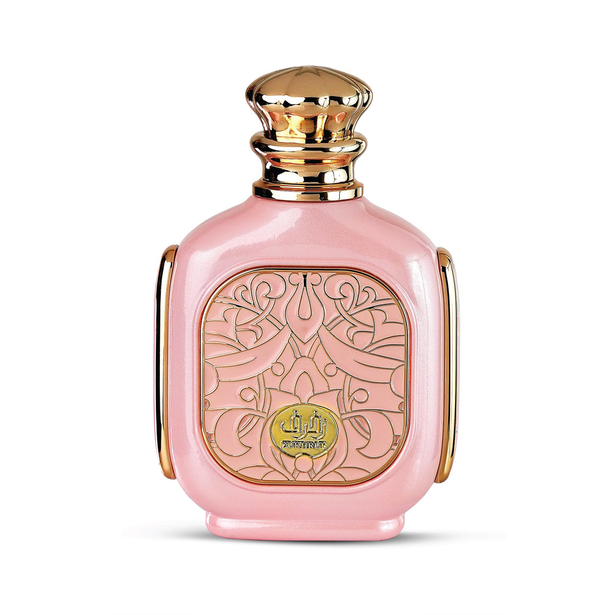Zimaya Zukhruf Femme bottle showcases elegant silhouette and long-lasting scent for evening wear.