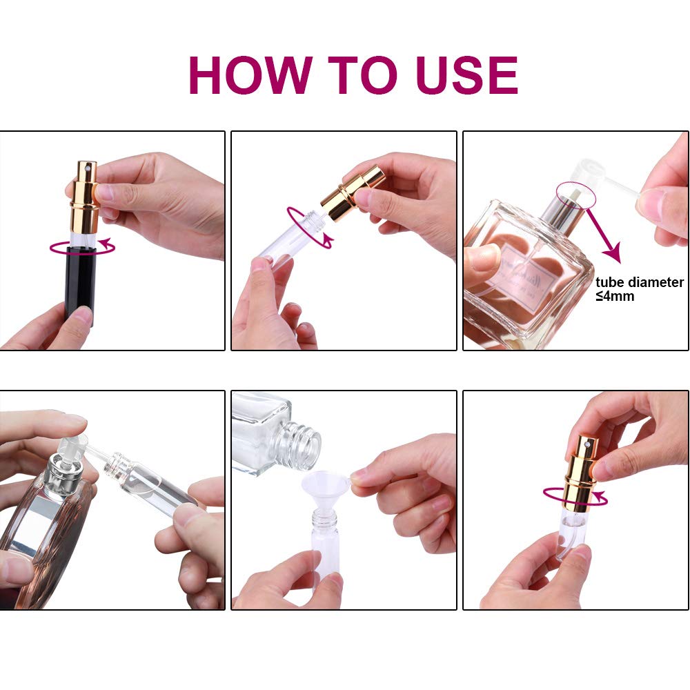 Zingso funnel filler included with travel set for easy refills.