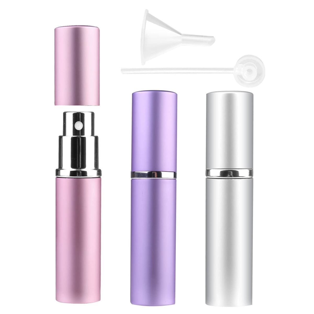 Zingso pink refillable atomizer shows portable 6ml design for on-the-go fragrance.