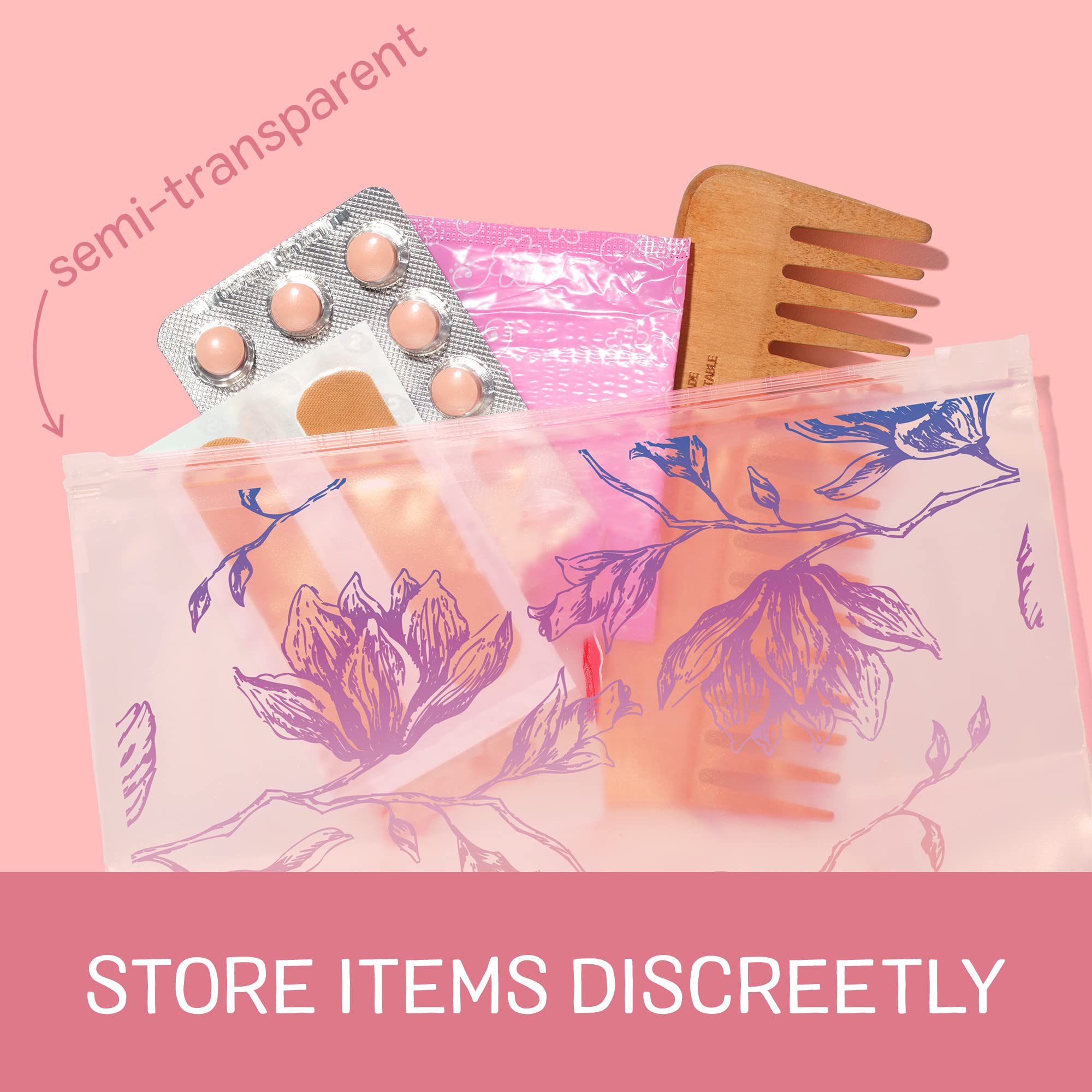 Ziploc Charm Collection style bag adds chic organization for occasions.