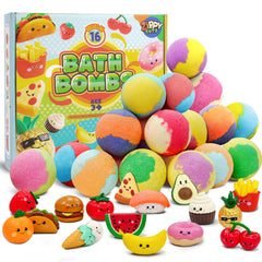 Zippytots 16-pack surprise bath bombs gift box with toys inside for engaging bathtime.
