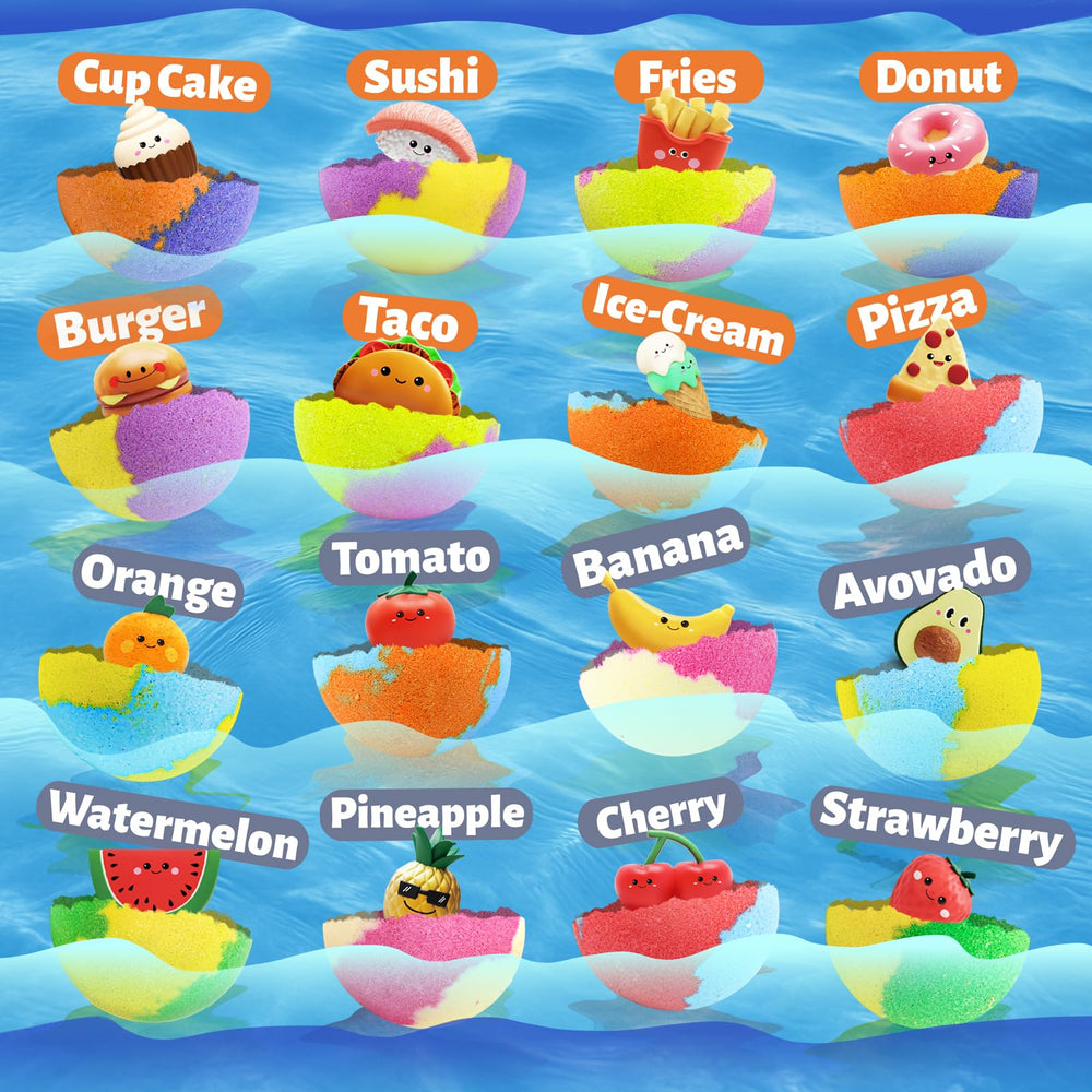 Zippytots bath bombs fizz and bubbles closeup showing vibrant colors and safe play.