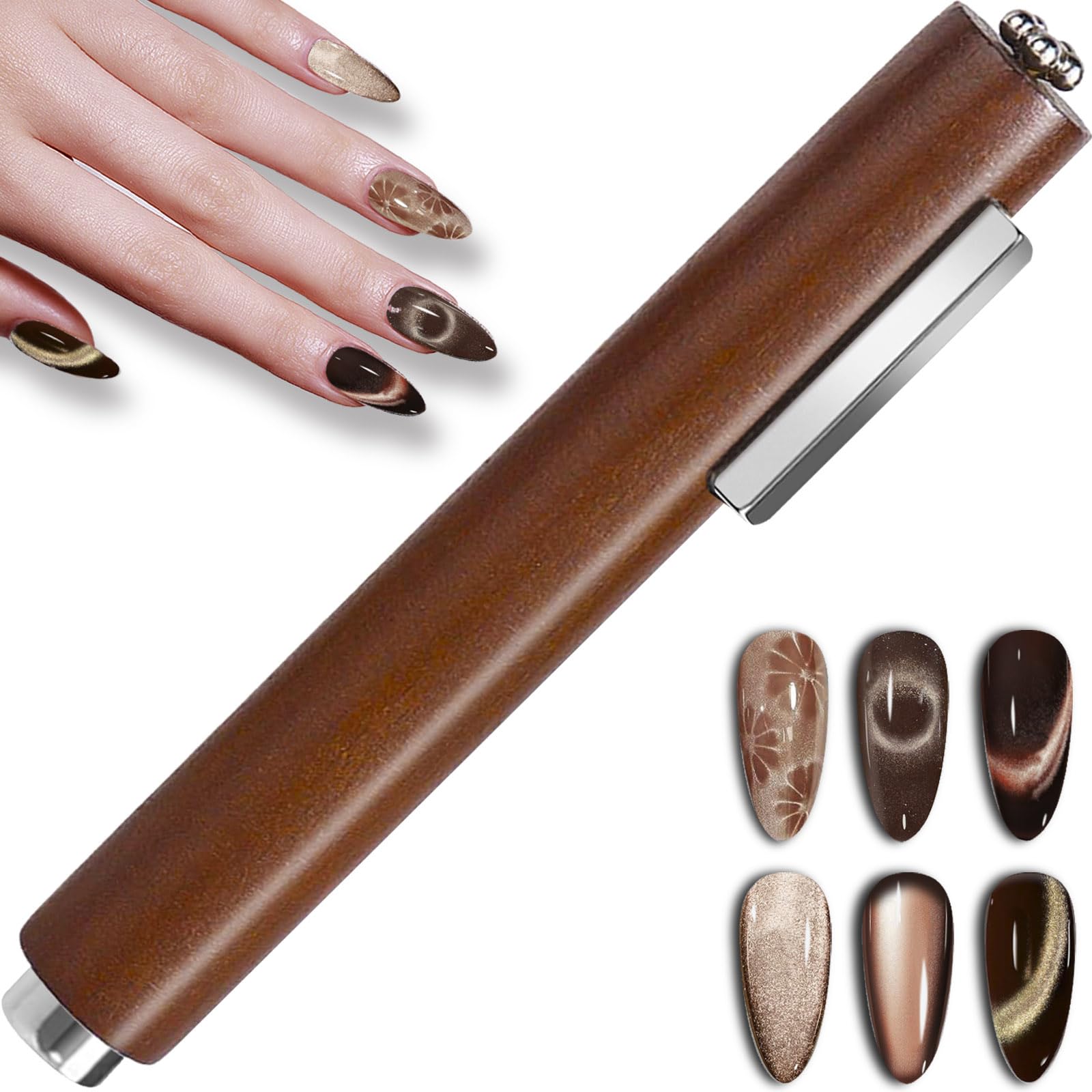 ZIRATONES 3-in-1 cat eye magnet round for wide cat-eye effects on nails