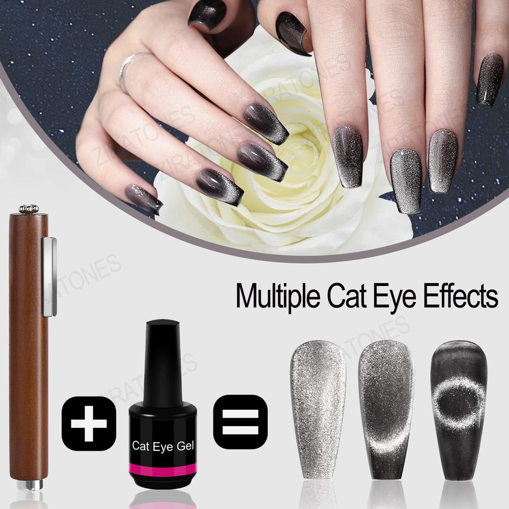 ZIRATONES cat eye magnet durable materials ensure lasting nail art sessions