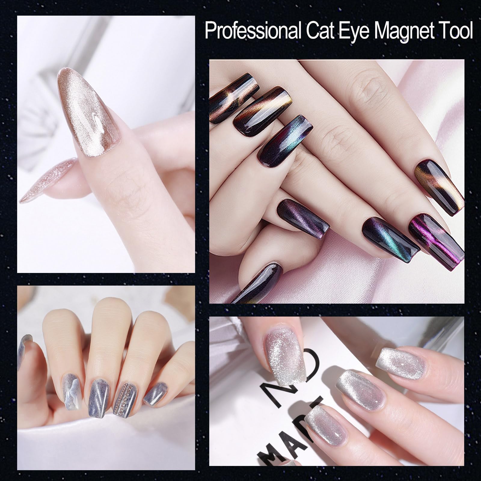 ZIRATONES cat eye magnet portable case for on-the-go nail art