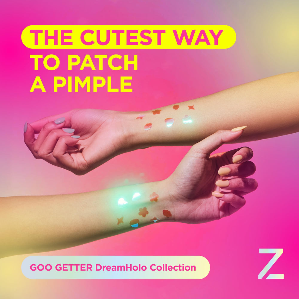 DreamHolo color-shift patch catching light from pink to green