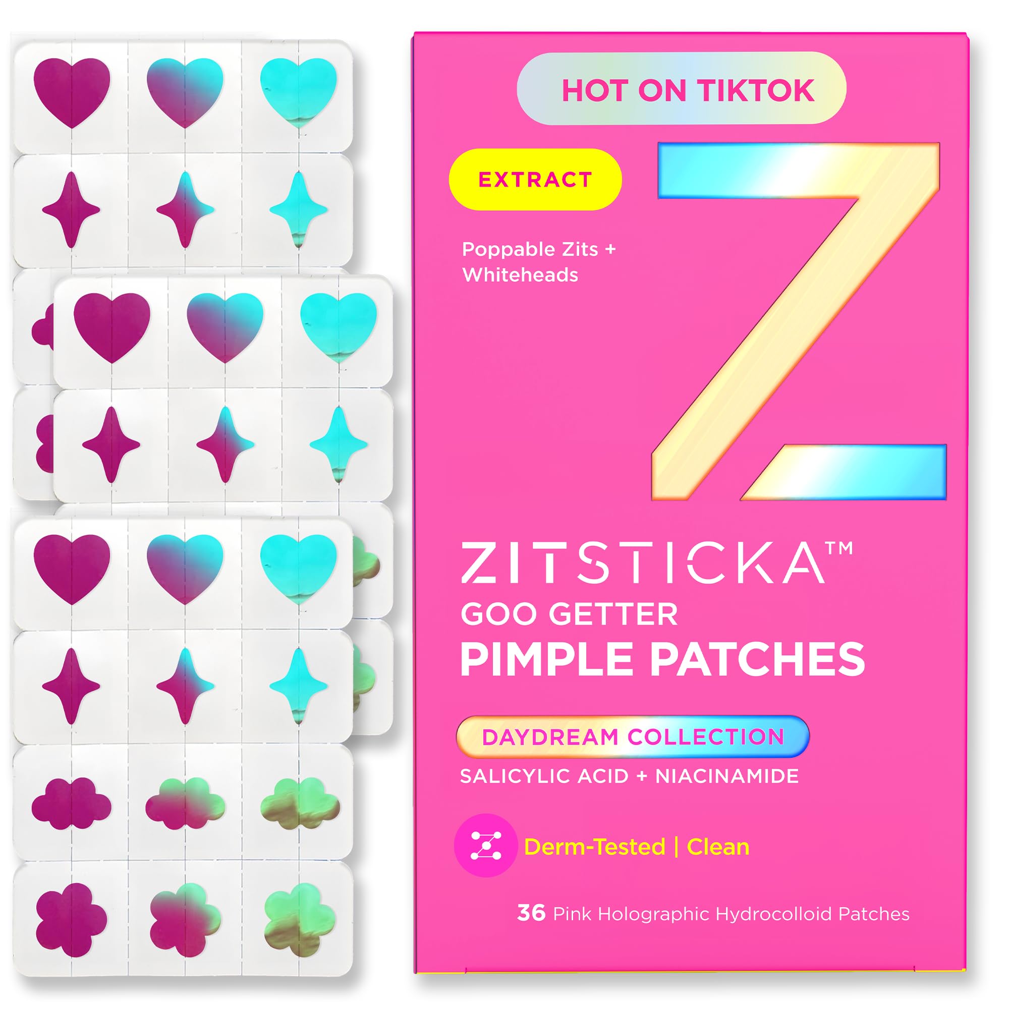 ZitSticka DreamHolo patch with holographic design for a playful look