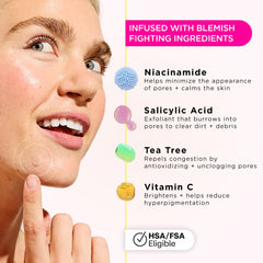 ZitSticka Goo Getter patch on face ready to cover a pimple.
