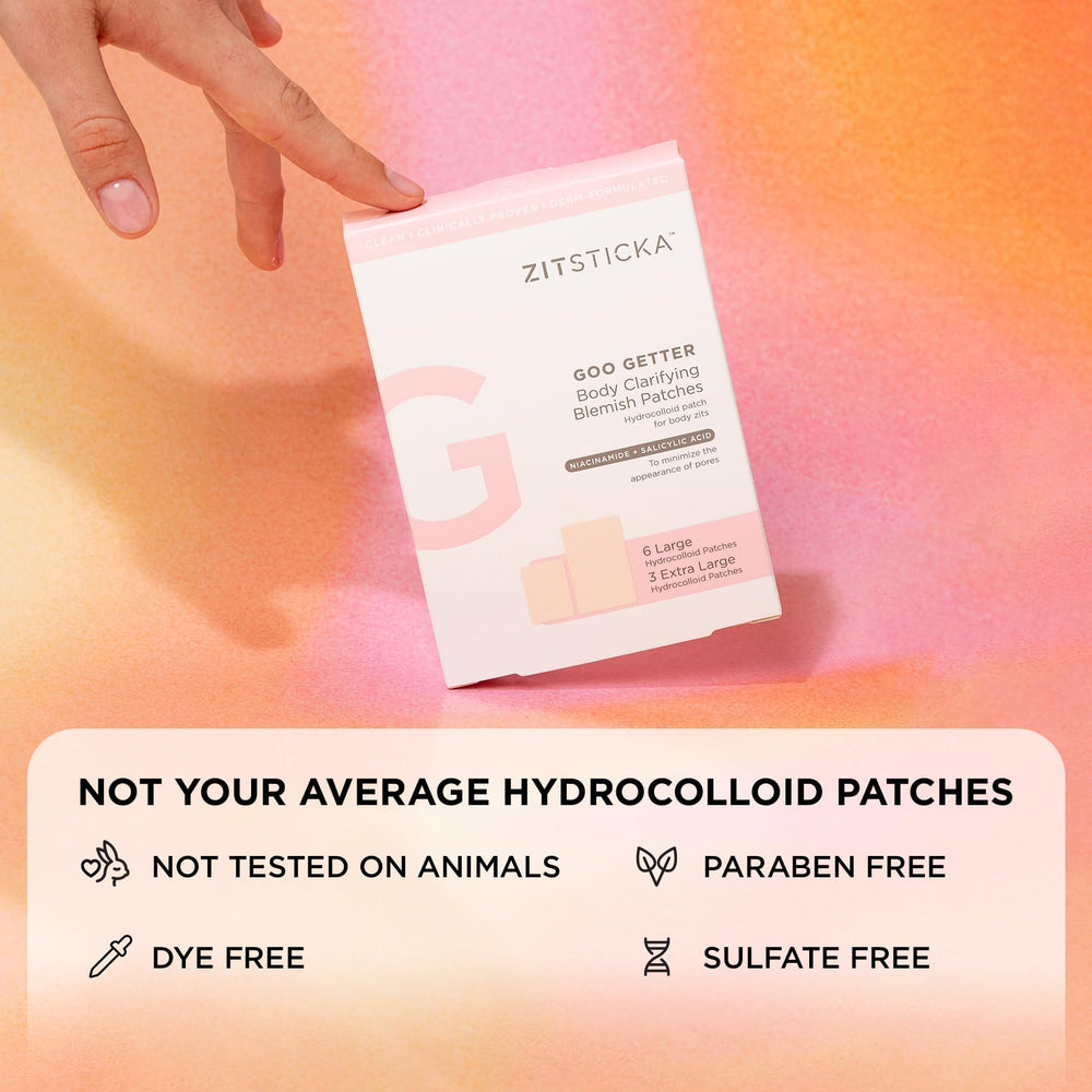 ZitSticka Goo Getter second-skin effect suggests faster renewal of the treated area.