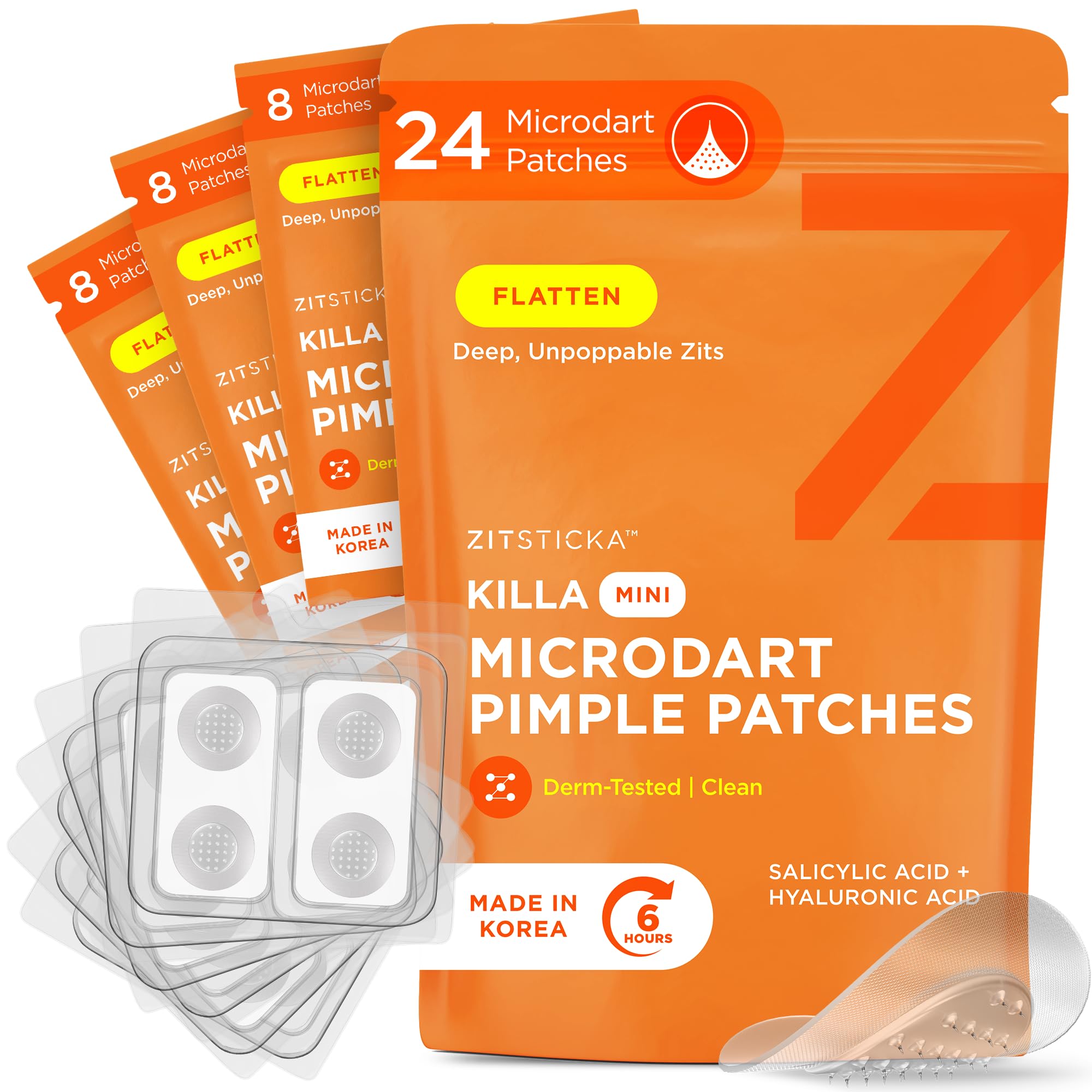ZitSticka Killa Mini patches microdarts closeup delivering actives to early pimples