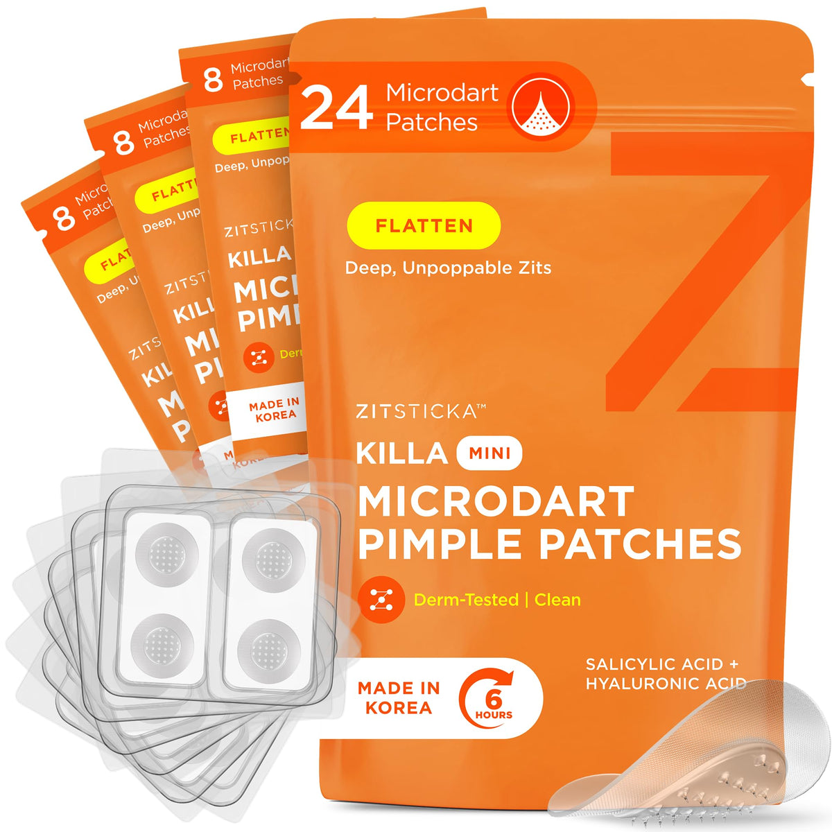 ZitSticka Killa Mini patches microdarts closeup delivering actives to early pimples