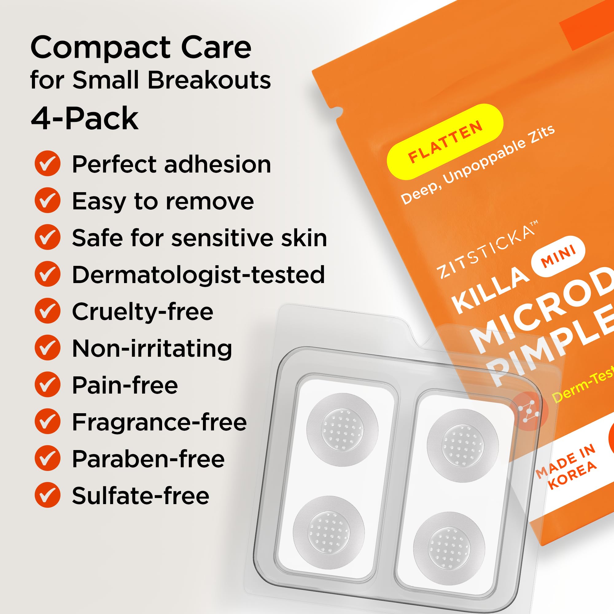 ZitSticka Killa patch during application captures simple steps for quick relief