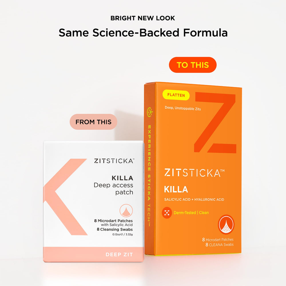 ZitSticka Killa packaging highlights travel-friendly, compact design for busy routines.