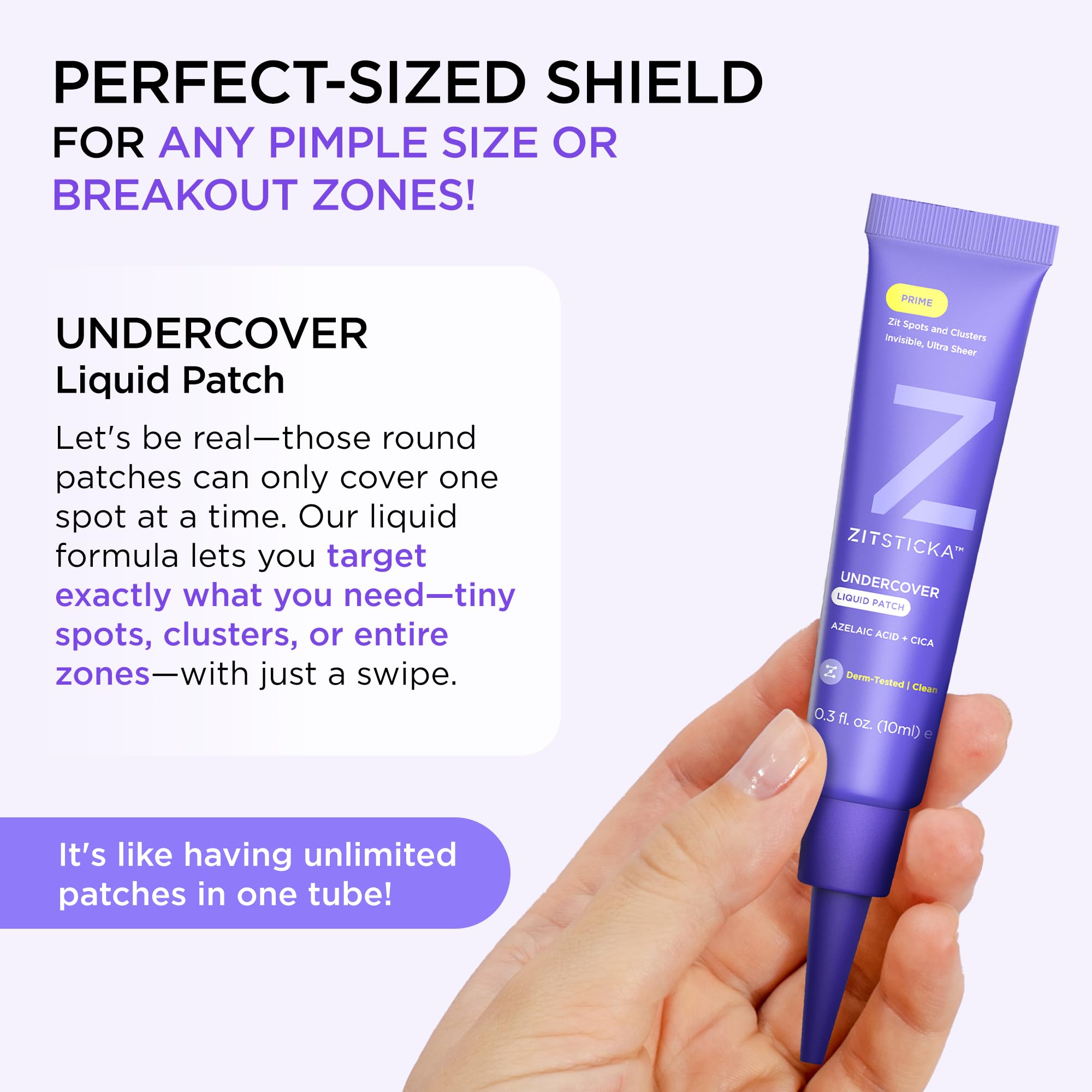 ZitSticka Liquid Pimple Patch travel tube—compact on-the-go patch kit