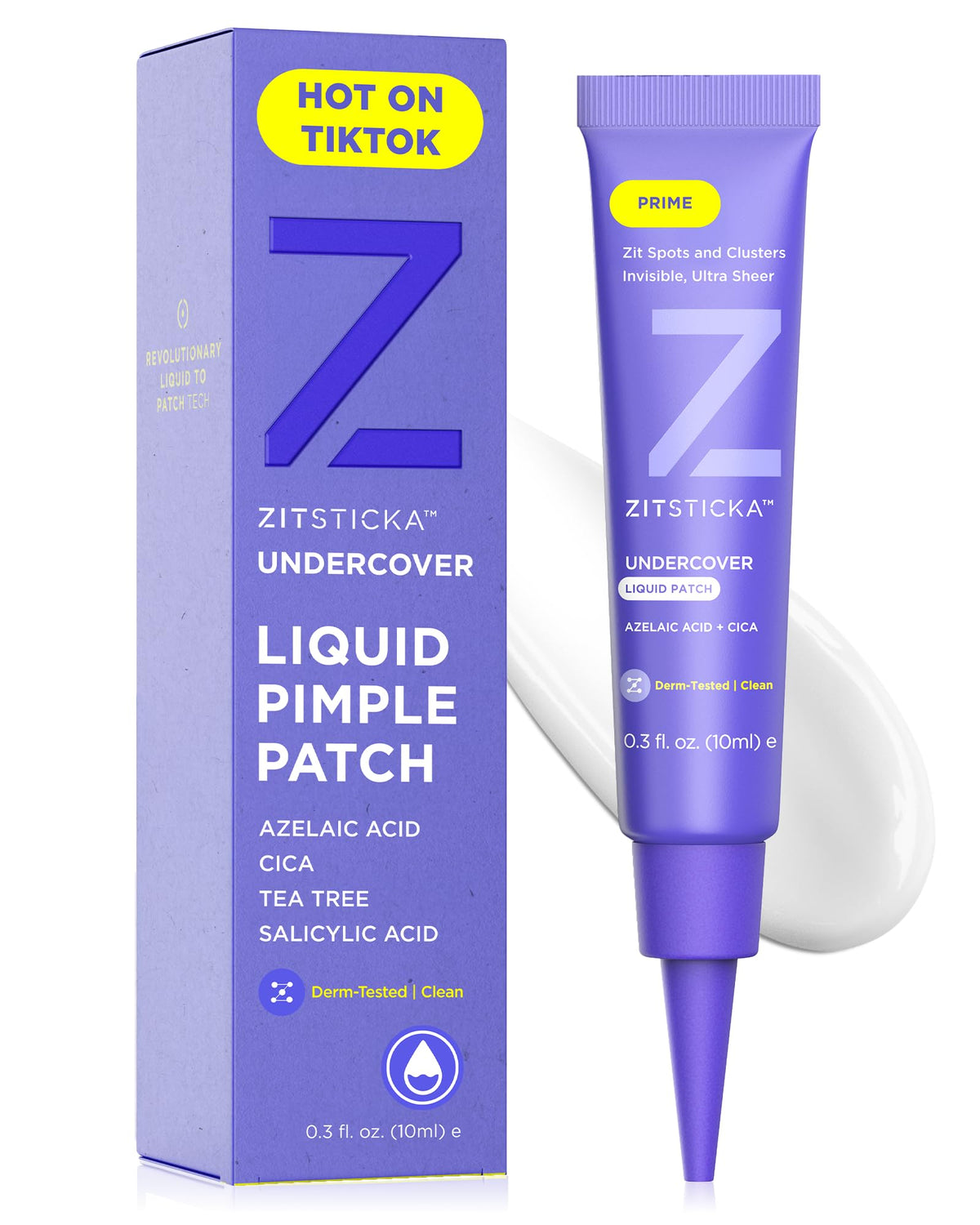 ZitSticka Liquid Pimple Patch tube-front—travel-ready discreet protection for blemishes