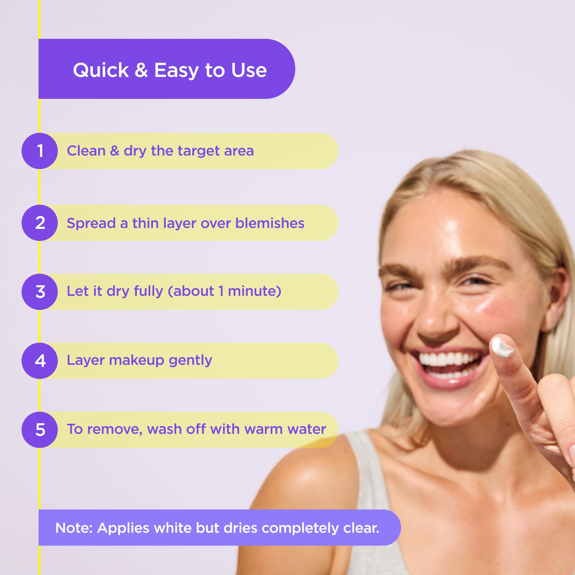 ZitSticka Liquid Pimple Patch under makeup—undetectable shield during daytime wear