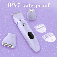 Zivelier facial trimmer head used on cheeks for gentle shaping