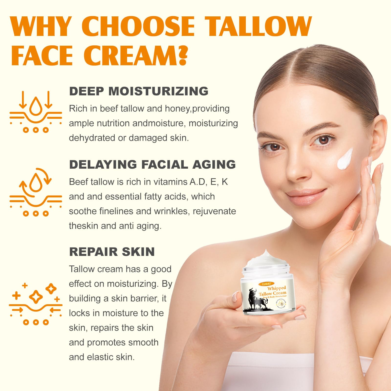 ZIXAOK close-up skin application reveals smooth, comforting finish.