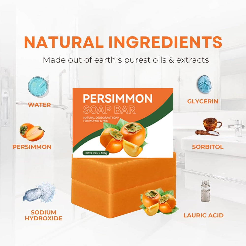 ZIYIME persimmon soap bar moisturizing skin after cleansing for softness