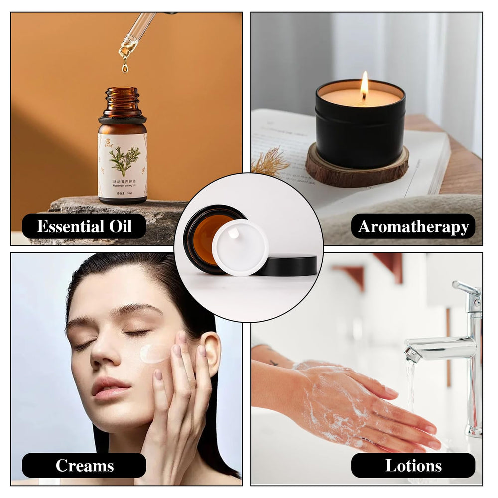 ZIYIZE amber glass jar ideal for creams and lotions on the go.