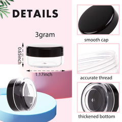 ZIZEMOJA 3g sample jar open lid, easy filling and cleaning.