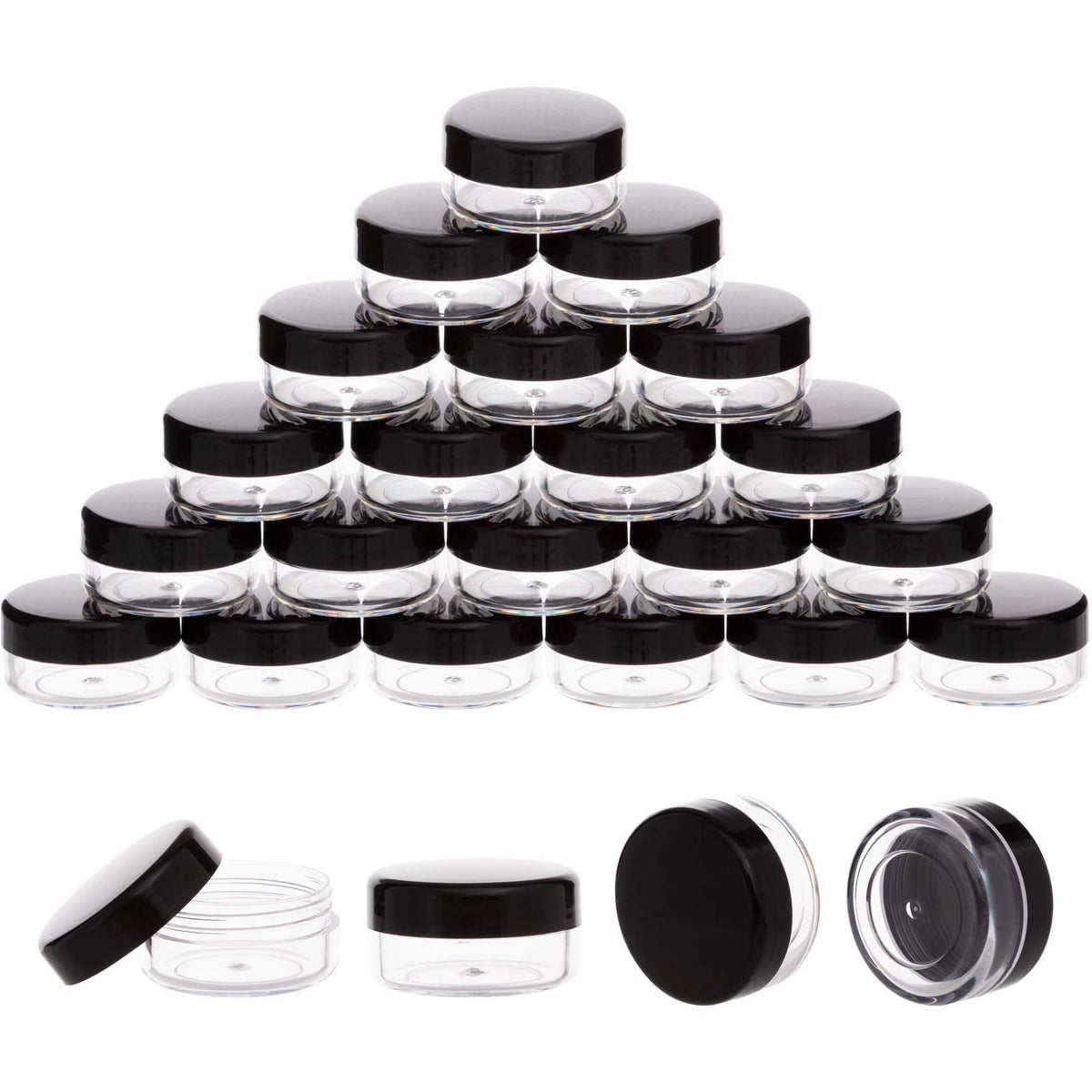ZIZEMOJA 3g sample jar with lid, leak-proof for travel.