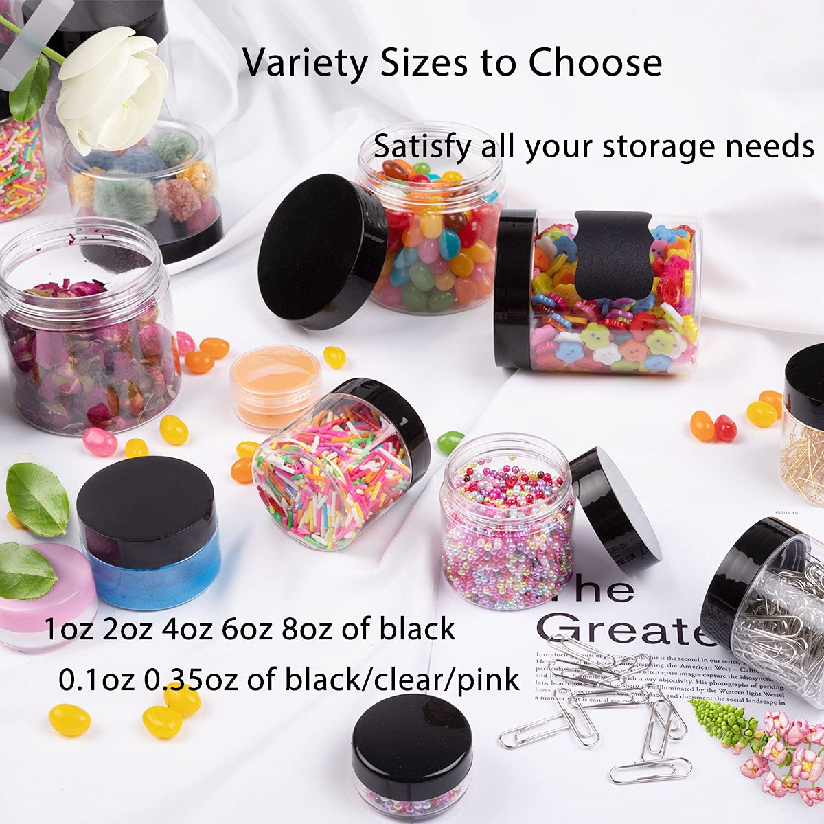 ZIZEMOJA tiny jars for kitchen or crafts, versatile storage.
