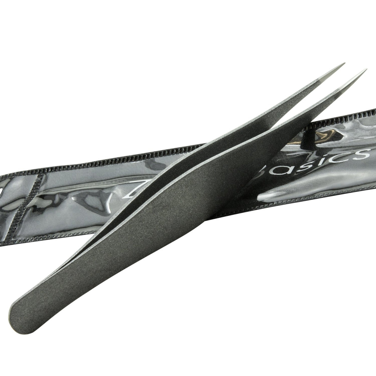 Zizzili Basics ingrown hair tweezers top view showing precise grip