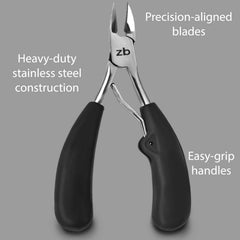 Zizzili Basics ergonomic handle clippers offer secure grip during nail care
